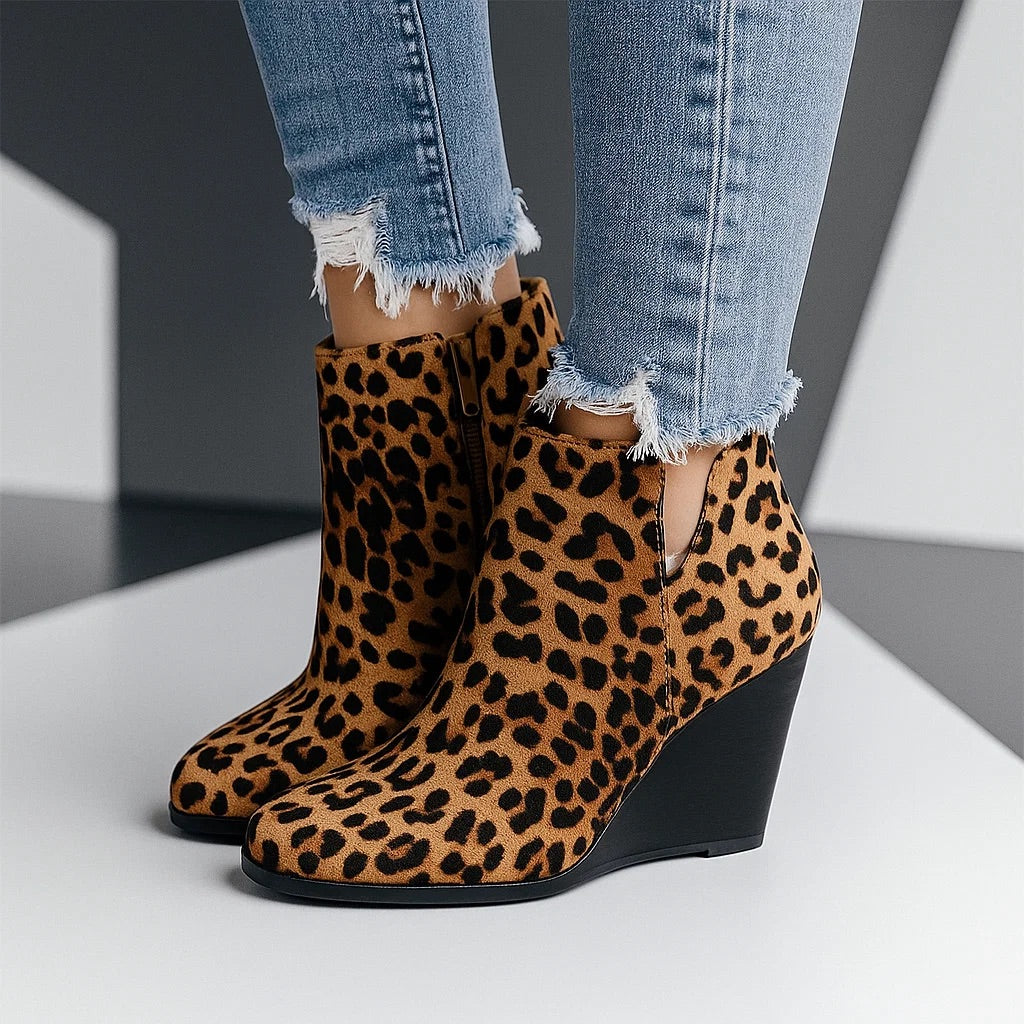 Women's Suede Wedge Ankle Boots