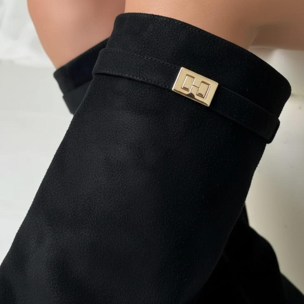 Women's Suede Heel Boots