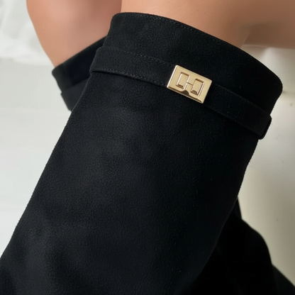 Women's Suede Heel Boots