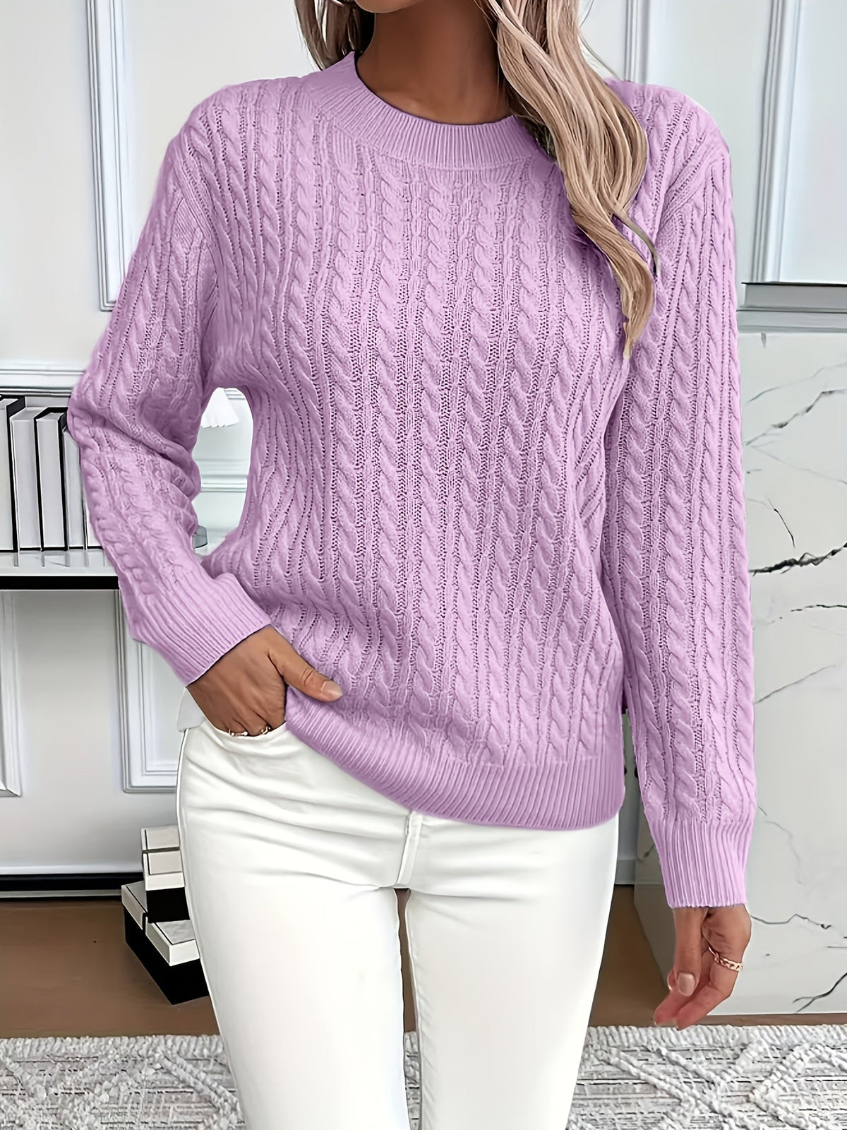 Women's Chunky Cable Knit Sweater