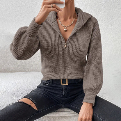 Women's Chunky Half Zip Sweater