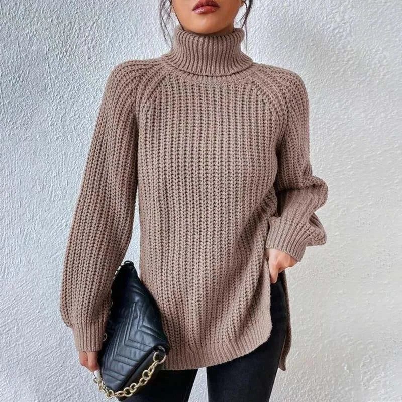 Women's Chunky Turtleneck Knit Sweater