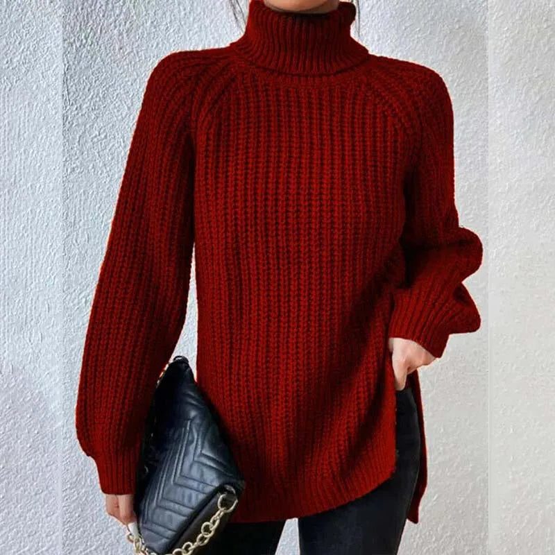 Women's Chunky Turtleneck Knit Sweater