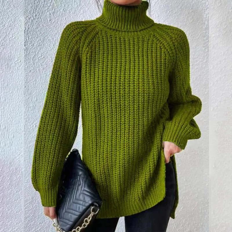 Women's Chunky Turtleneck Knit Sweater