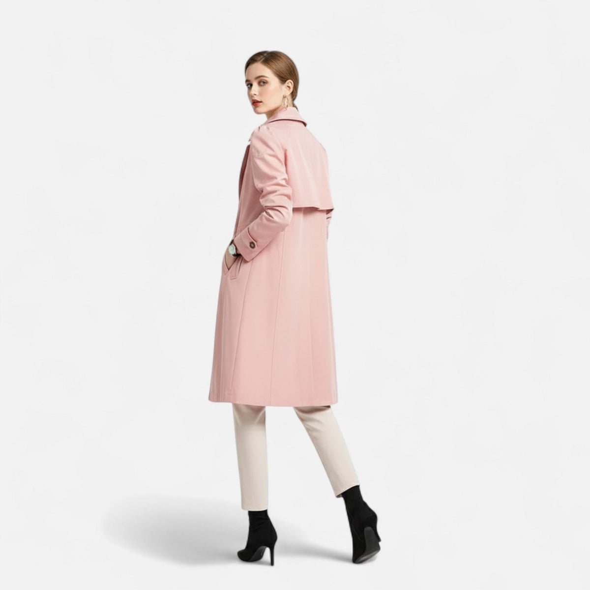 Women's Classic Lapel Trench Coat