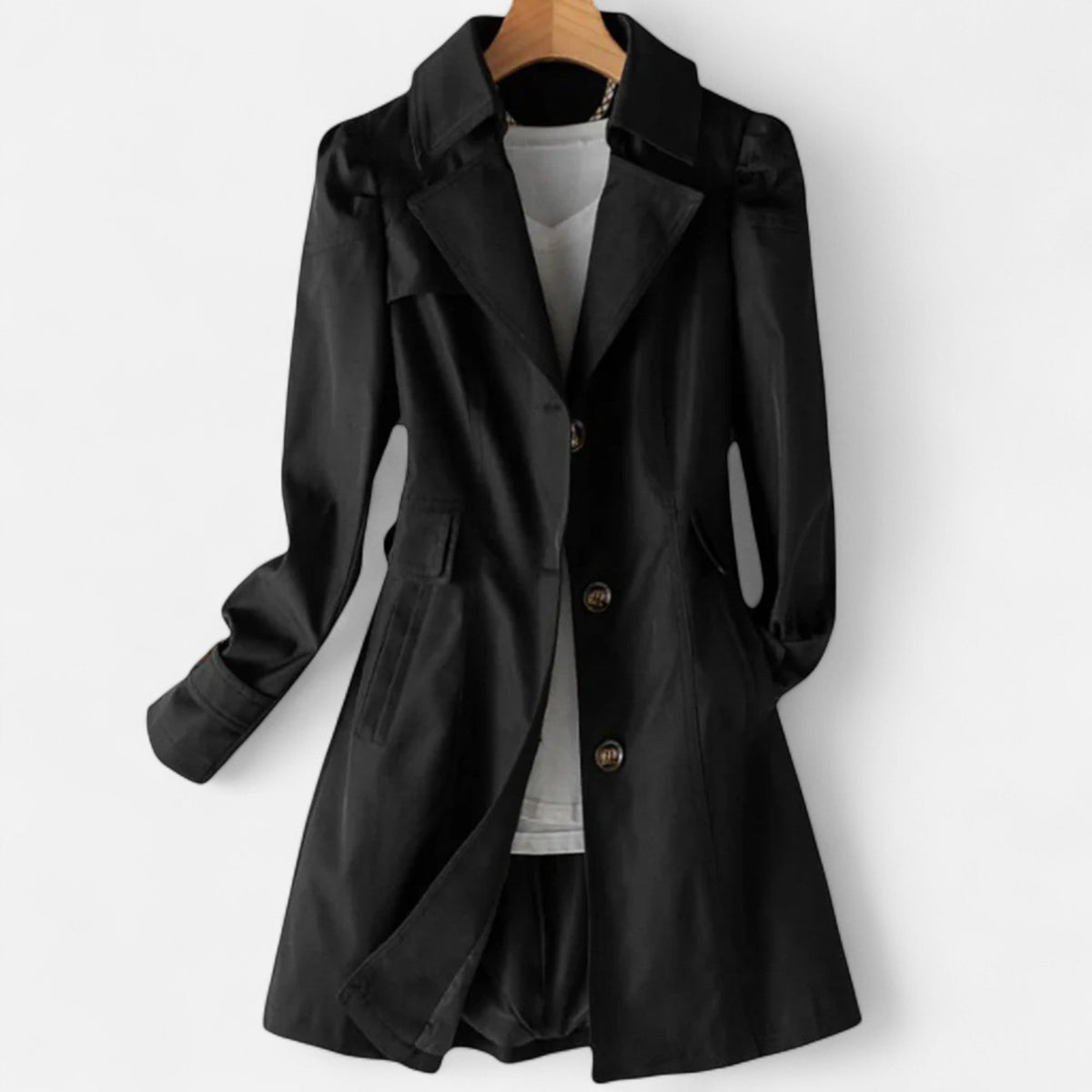 Women's Classic Lapel Trench Coat