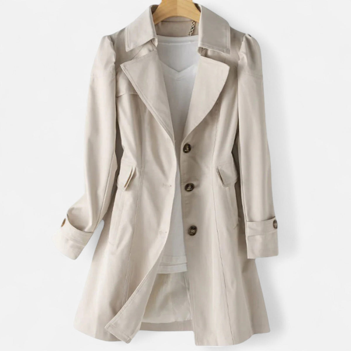Women's Classic Lapel Trench Coat