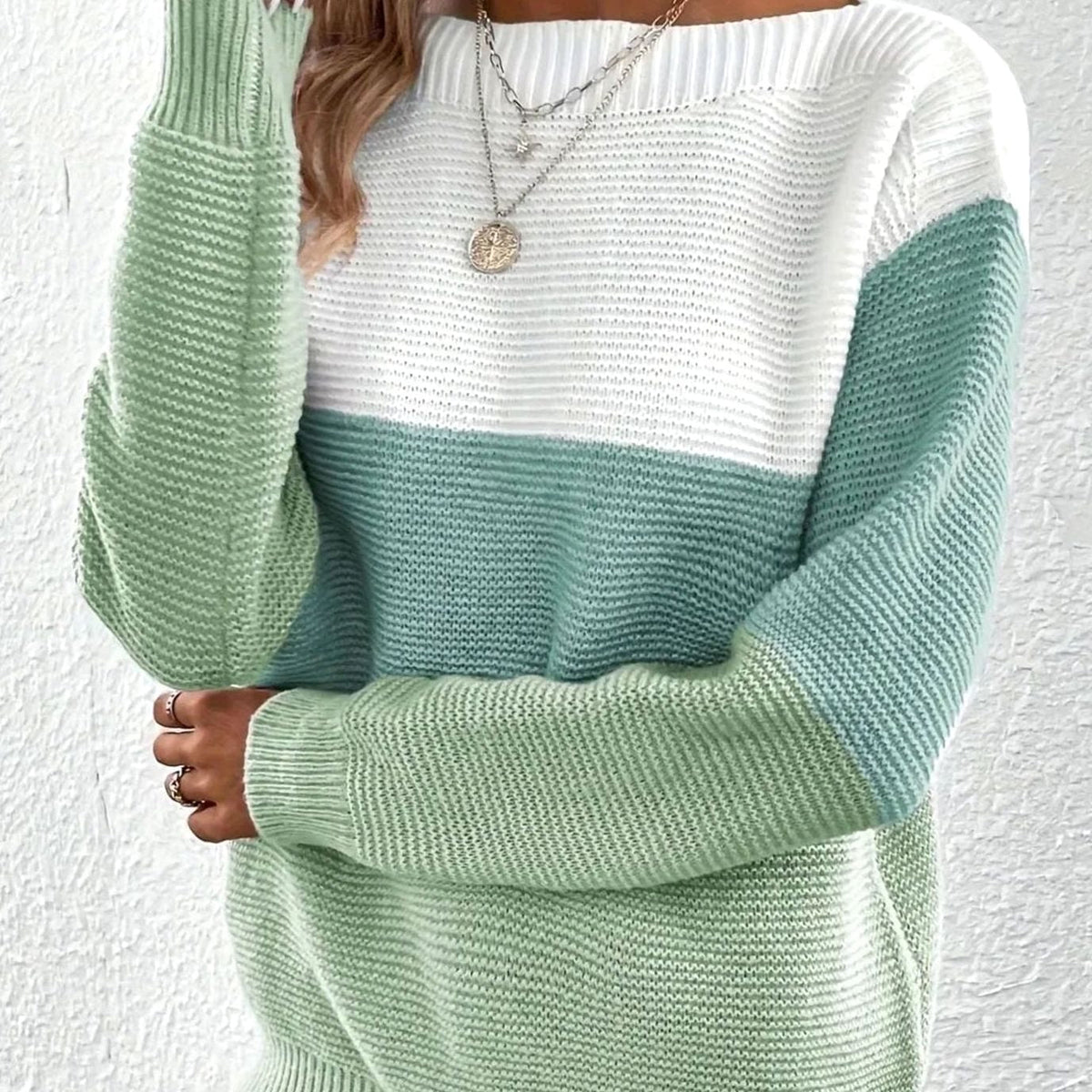 Women's Colour Block Boat Sweater