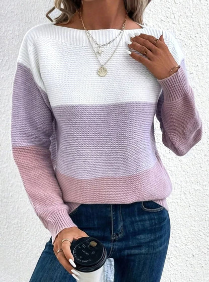 Women's Colour Block Boat Sweater