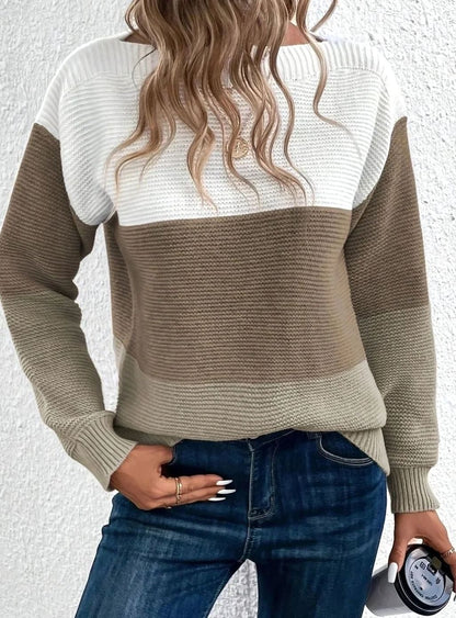Women's Colour Block Boat Sweater