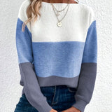 Women's Colour Block Boat Sweater