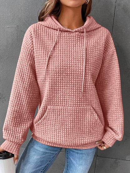 Women's Oversized Waffle Knit Hoodie