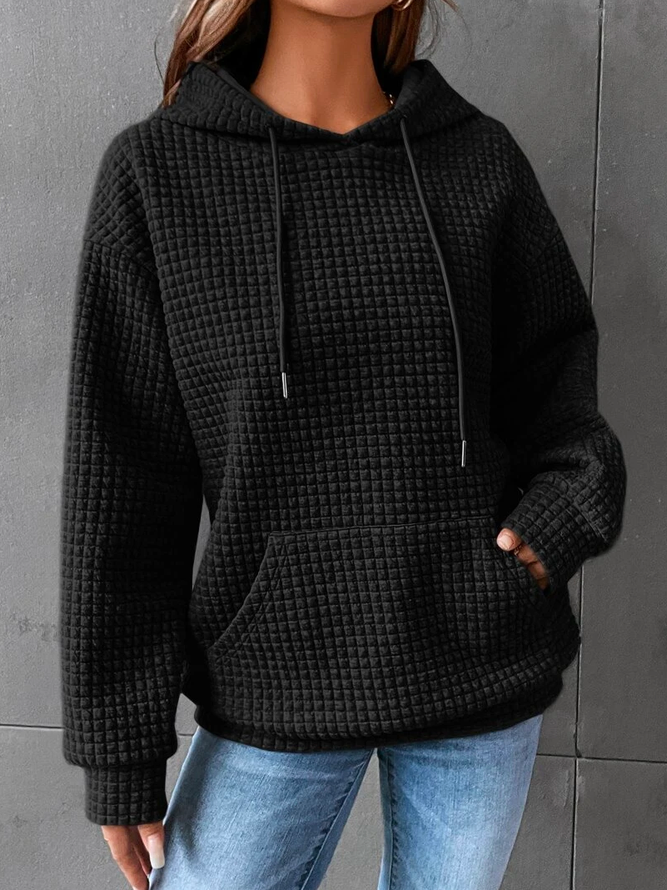 Women's Oversized Waffle Knit Hoodie