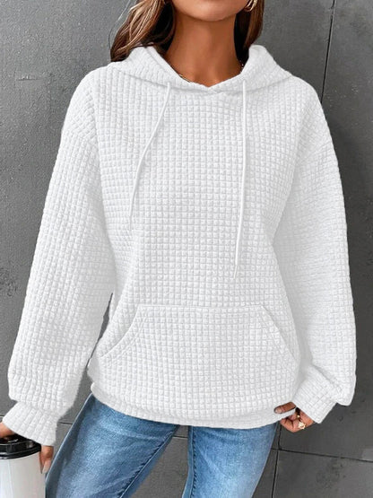 Women's Oversized Waffle Knit Hoodie