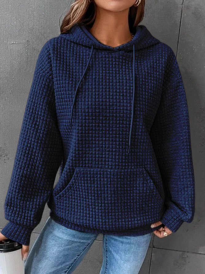 Women's Oversized Waffle Knit Hoodie