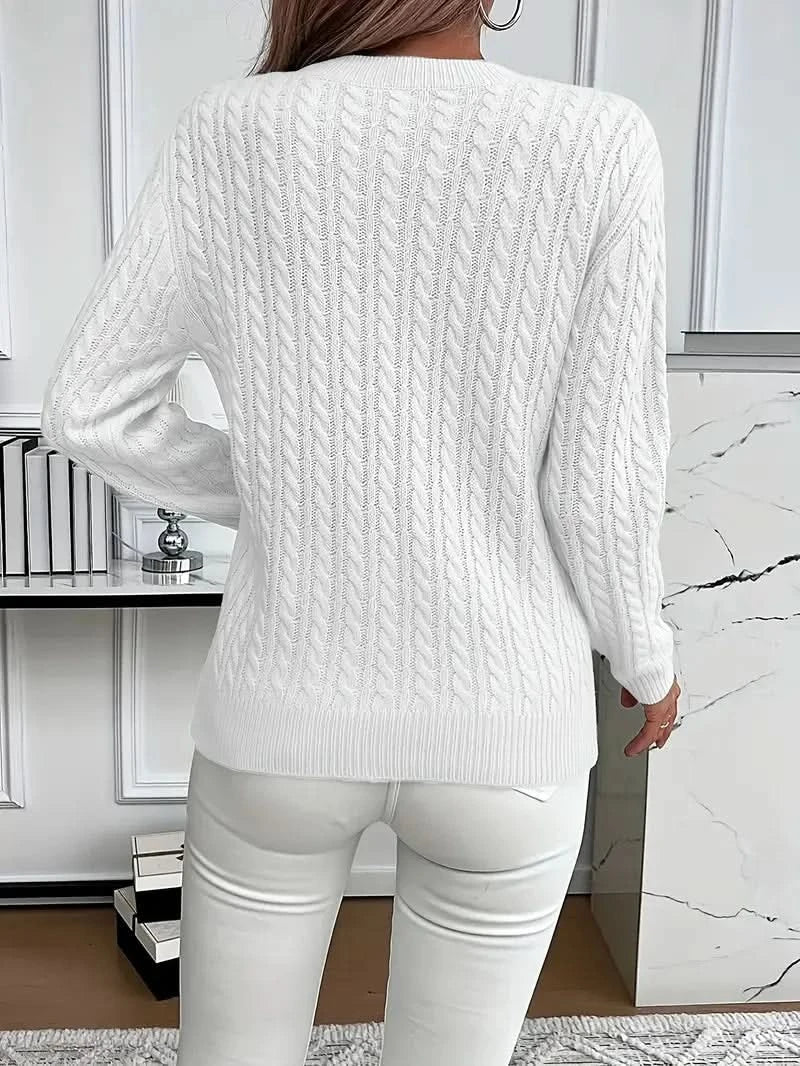 Women's Cable Knit Crew Sweater
