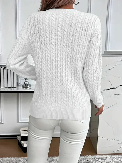 Women's Cable Knit Crew Sweater