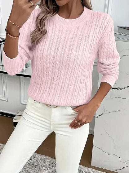Women's Cable Knit Crew Sweater