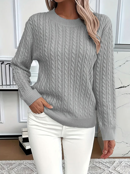 Women's Cable Knit Crew Sweater