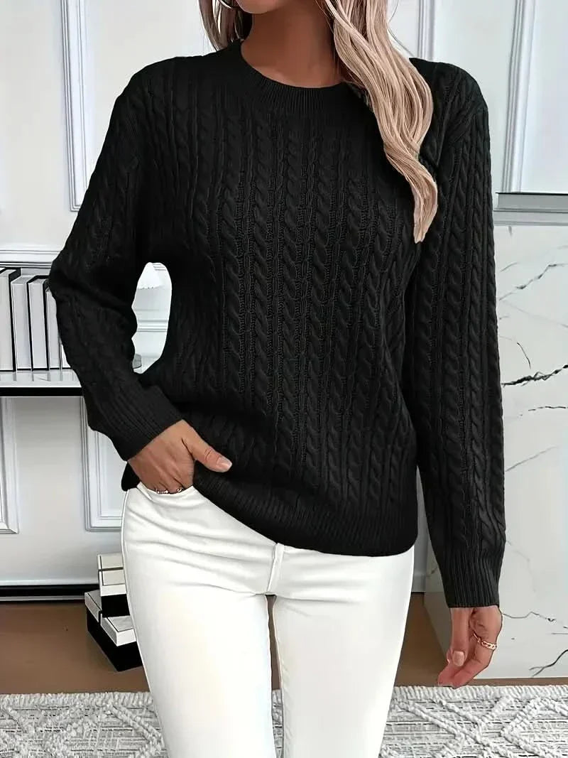 Women's Cable Knit Crew Sweater