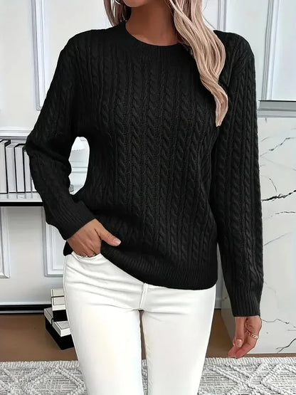 Women's Cable Knit Crew Sweater