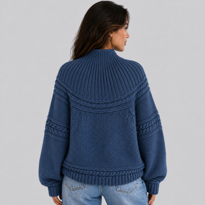 Women's Textured Cable Knit Sweater