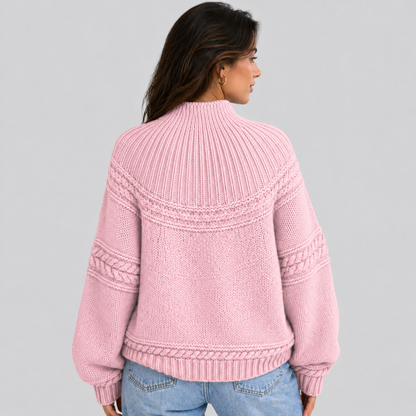 Women's Textured Cable Knit Sweater