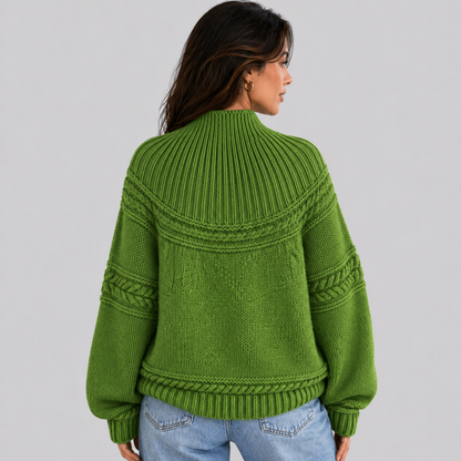 Women's Textured Cable Knit Sweater