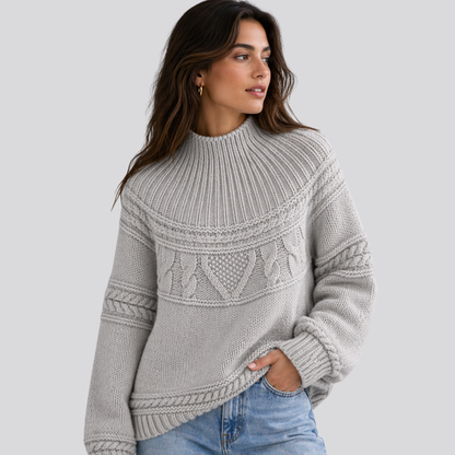 Women's Textured Cable Knit Sweater