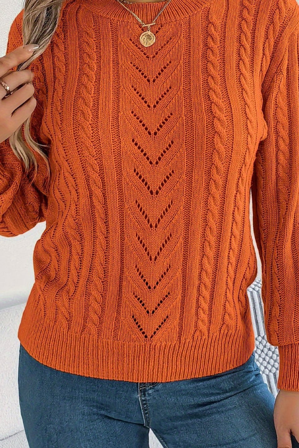 Women's Classic Cable Knit Sweater