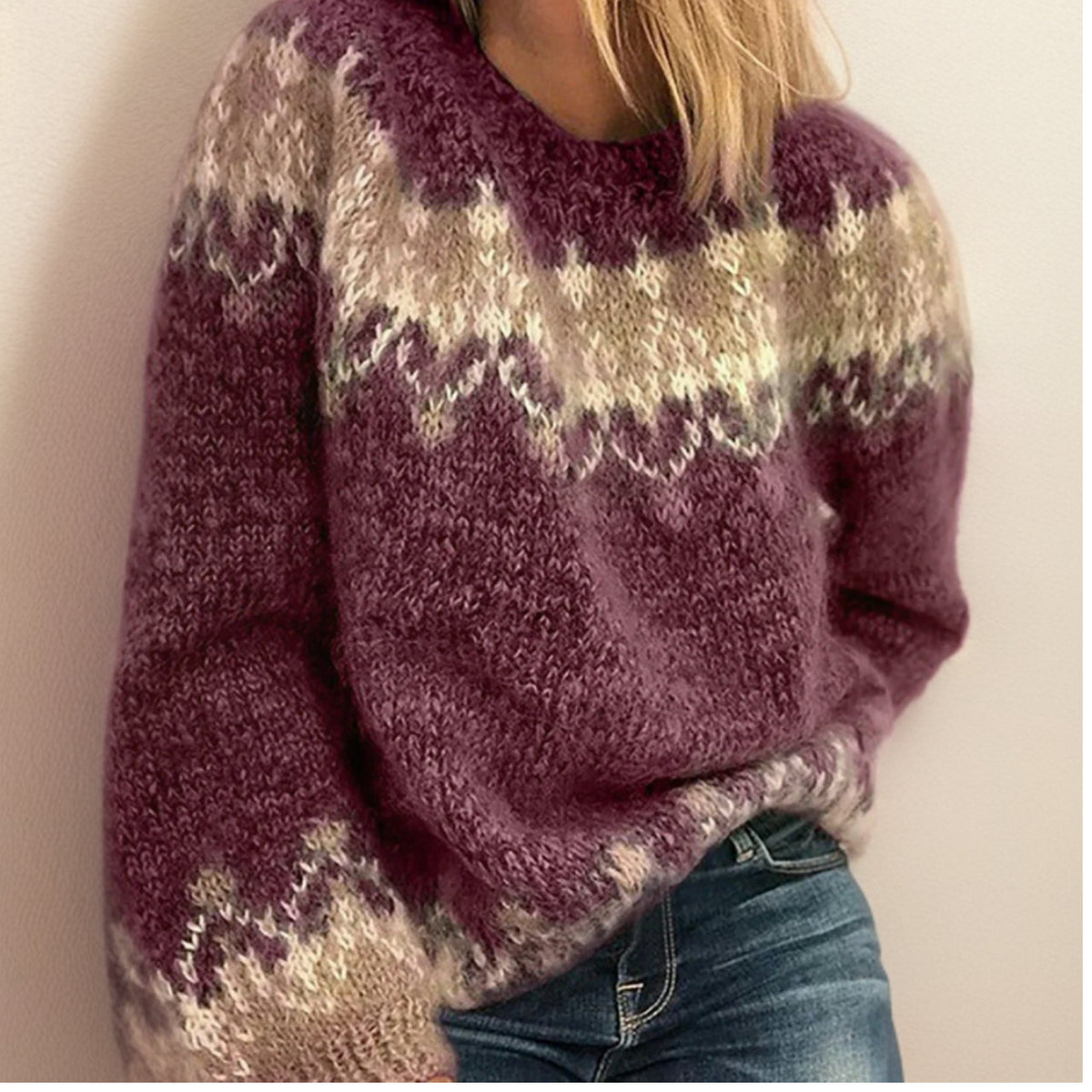 Women's Knit Fair Isle Sweater
