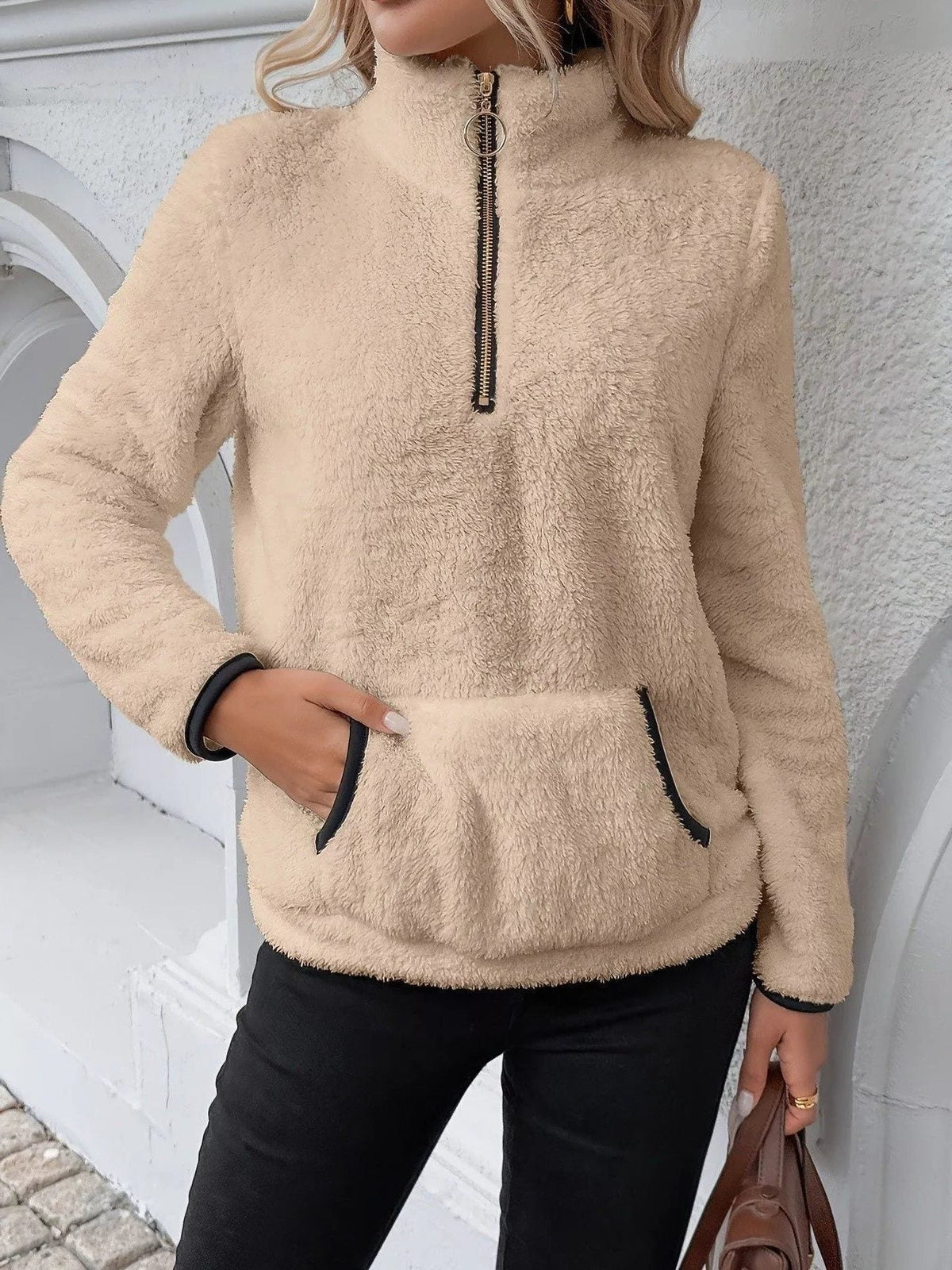 Women's Half Zip Fleece Sweater