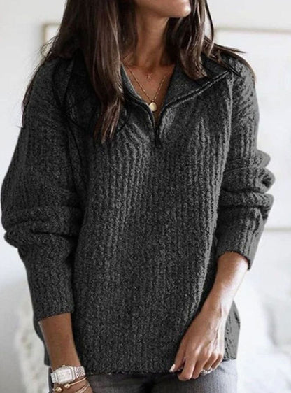 Women's Cable Half Zip Sweater