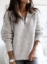 Women's Cable Half Zip Sweater