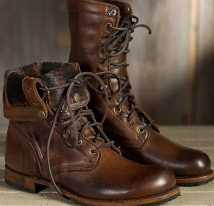 Women's Leather Lace Up Boots