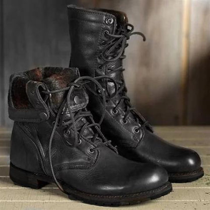 Women's Leather Lace Up Boots