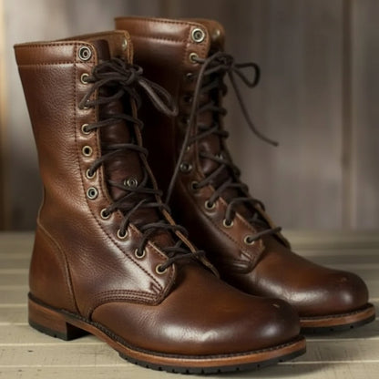 Women's Leather Lace Up Boots