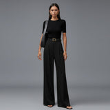 Women's High Waisted Wide Trousers