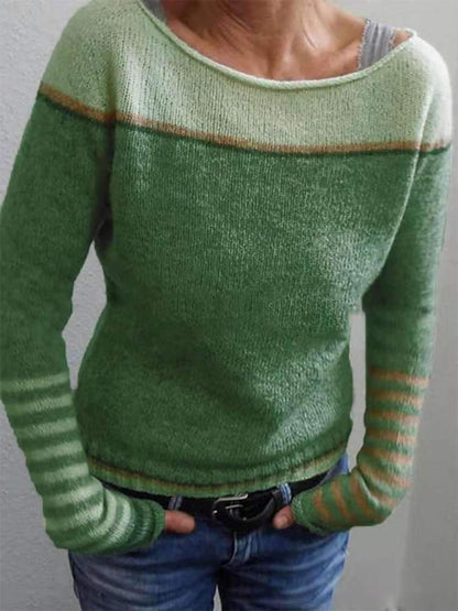 Women's Contrast Fine Knit Sweater