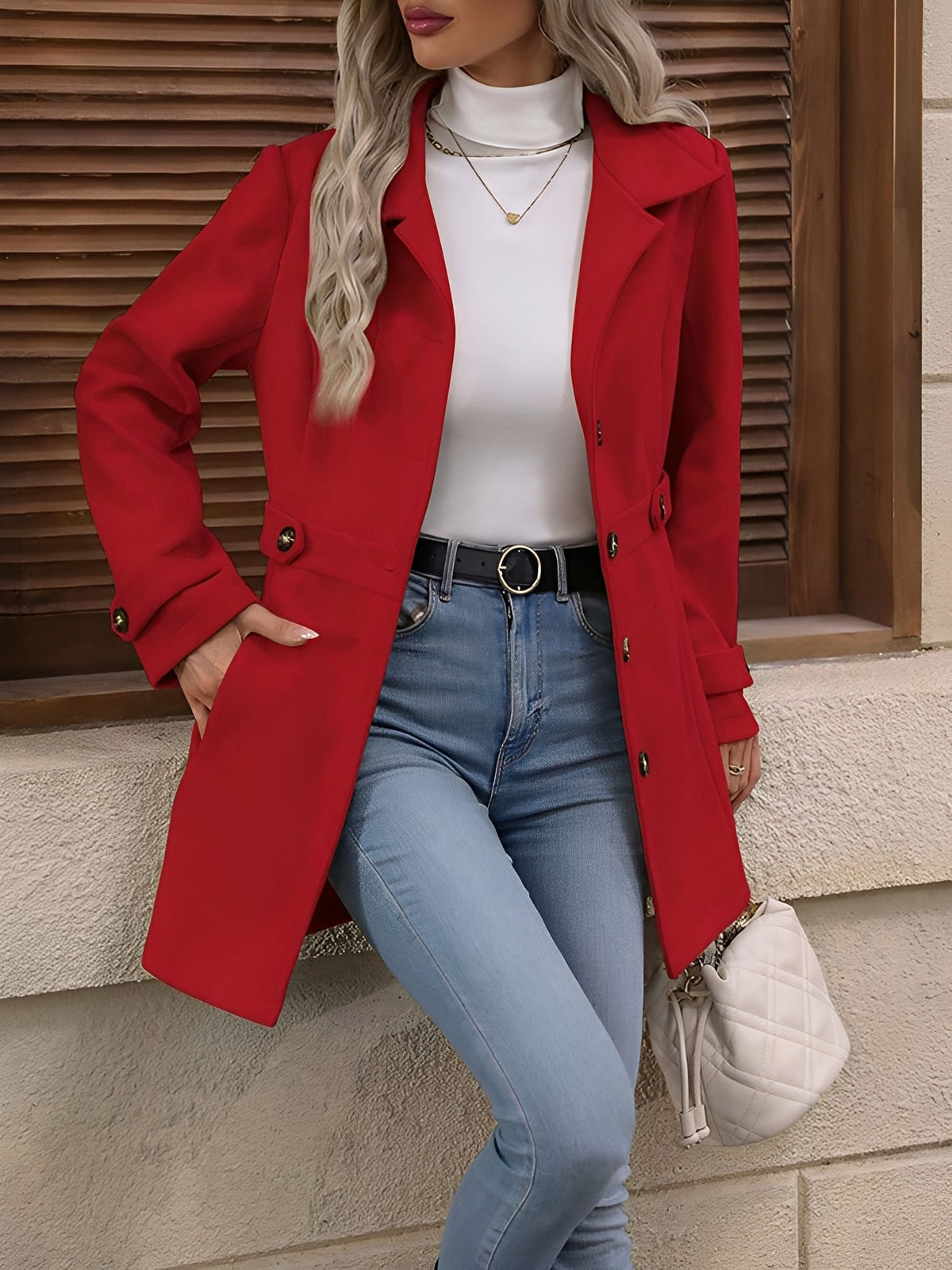Women's Fitted Double Breasted Trench