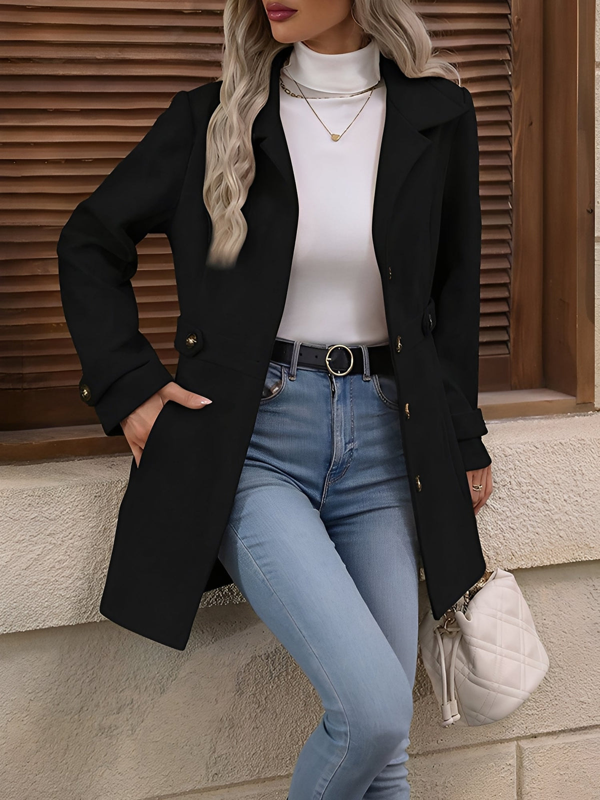 Women's Fitted Double Breasted Trench