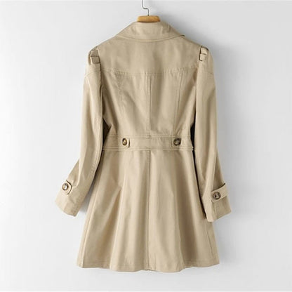 Women's Fitted Puff Shoulder Trench