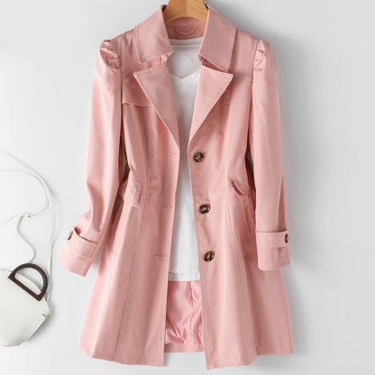 Women's Fitted Puff Shoulder Trench