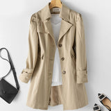 Women's Fitted Puff Shoulder Trench