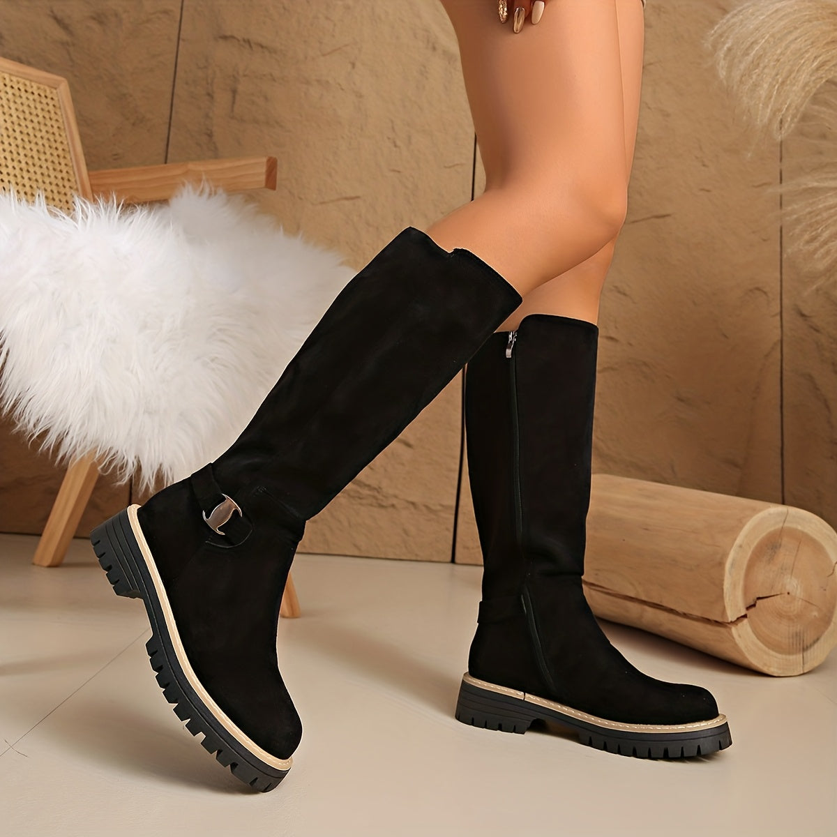 Women's Flat Knee High Boots