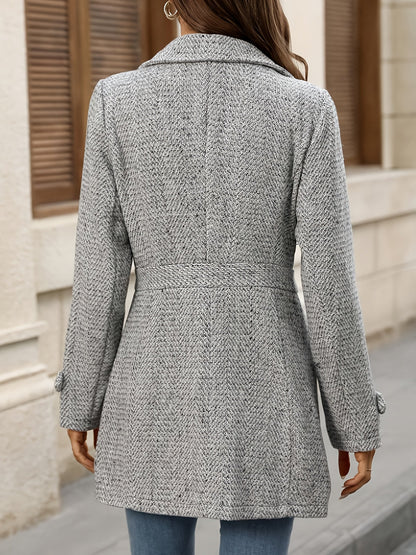 Women's Herringbone Cinched Waist Coat