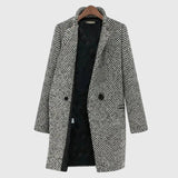 Women's Houndstooth Wool Coat