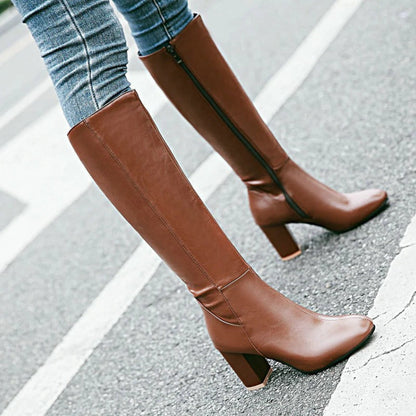 Women's Heeled Knee High Boots