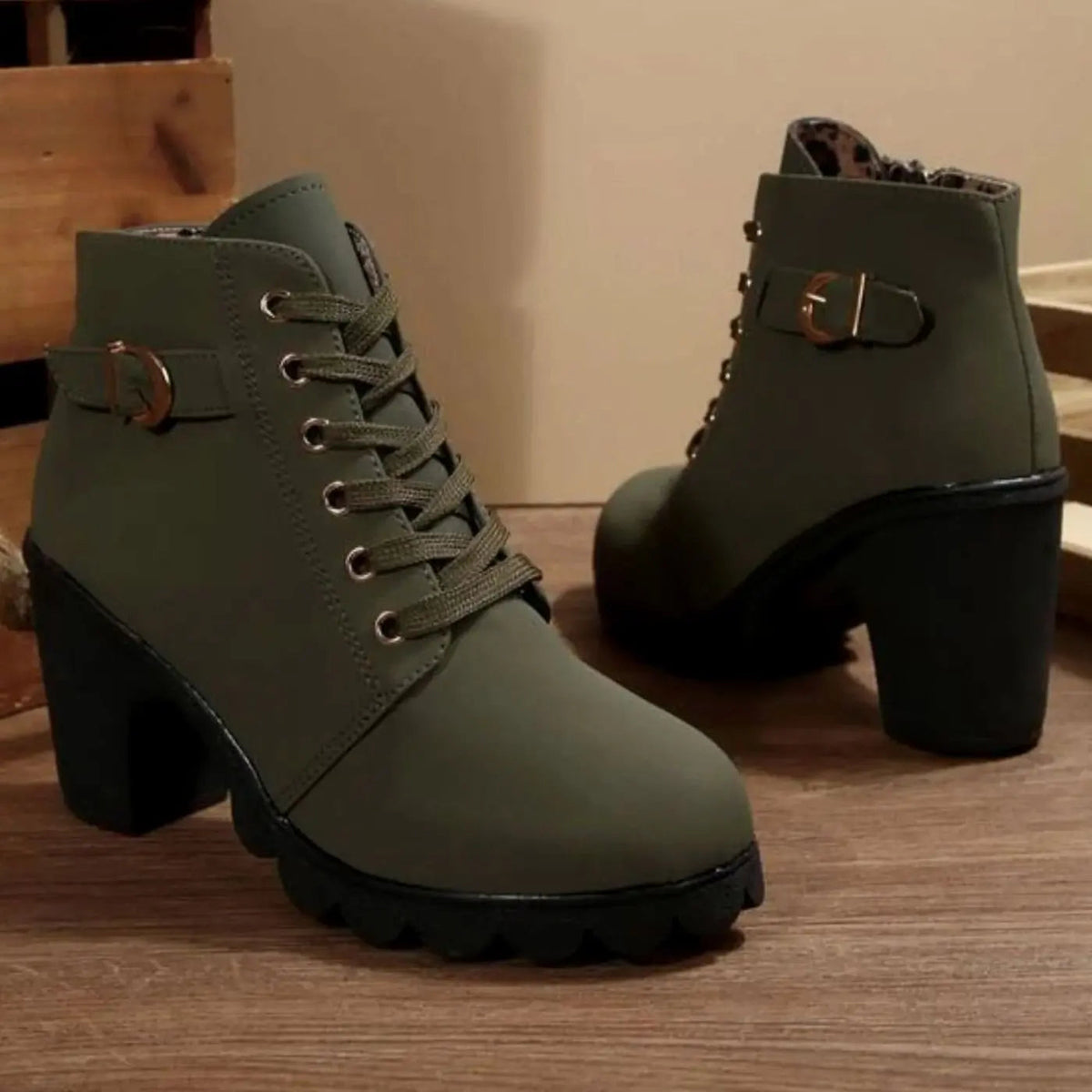 Women's Platform Lace Up Boots