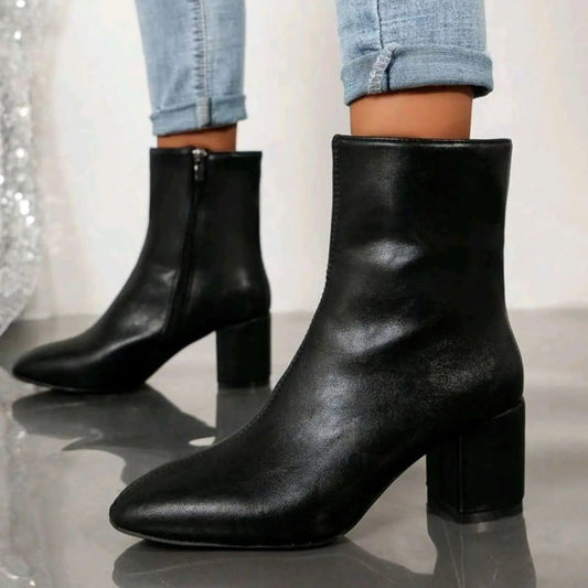 Women's Heel Leather Boots